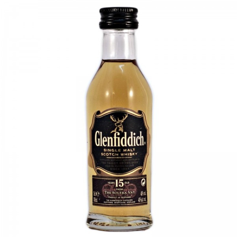 WHISKY GLENFIDDICH 15 AÑOS 50 ML (MINIATURA)
