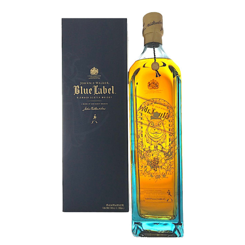 WHISKY JOHNNIE WALKER BLUE LABEL ZODIAC PIG 1000ML.