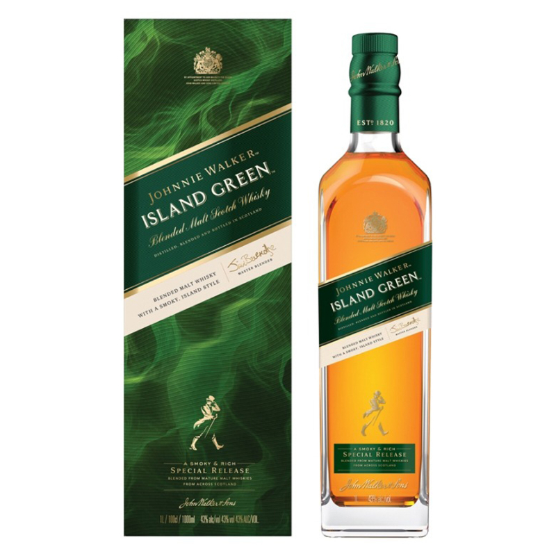 WHISKY JOHNNIE WALKER ISLAND GREEN LABEL 1000 ML.