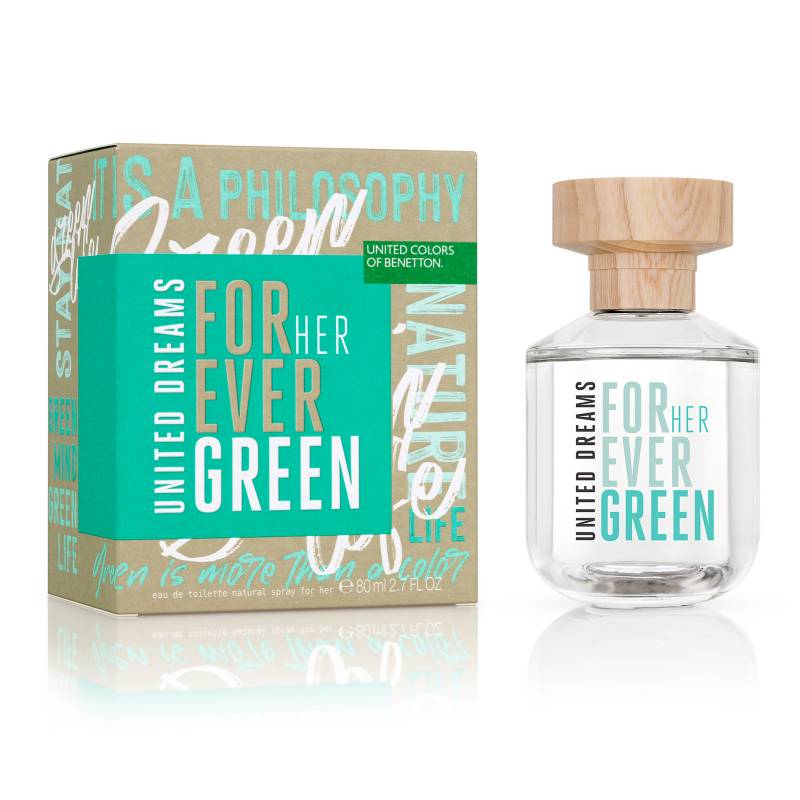 UNITED DREAMS FOREVER GREEN HER 80ML EDT DAMA BENETTON