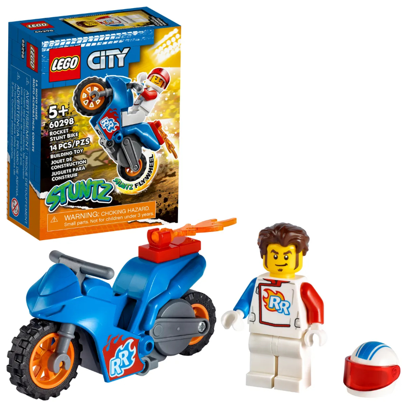 LEGO CITY 60298 MOTO ACROBATICA: COHETE 